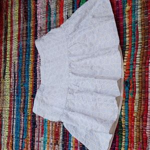 ⭐️J crew light blue white skirt